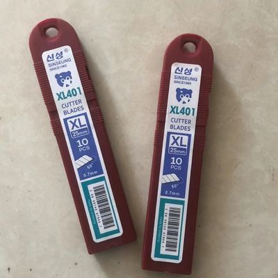 comprare Safety Snap Off Knife 25mm 18mm SK2 Carbon Steel Cutter Blades For Inner Box Packing 126mm fabbricazione online