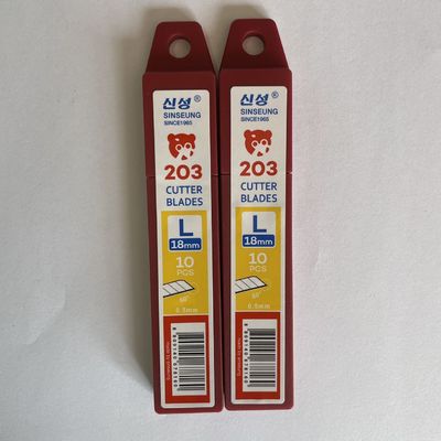 comprare Pesante 18mm Snap Cutter Blade 60 gradi angolo 0,5mm spessore Sinseung L203 fabbricazione online