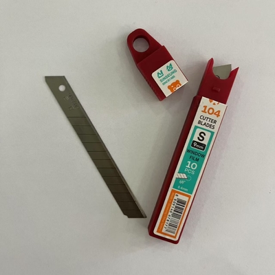 comprare Lame per taglierino da 9 mm S104 per pellicole per vetri, attrezzo per oscuramento, lame argentate in acciaio ad alto tenore di carbonio fabbricazione online