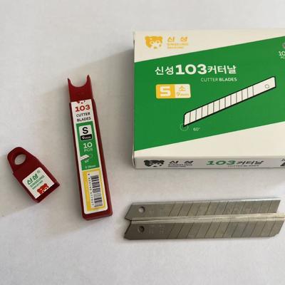 comprare Cutting Paper Get 9mm Cutter Blades with 0.38mm Blade Thickness and High Carbon Steel Material fabbricazione online