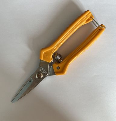Forbici di precisione ergonomiche con manico arancione, lama doppia, uso domestico e professionale