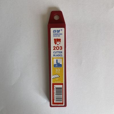 Lame a scatto ergonomiche da 18 mm con angolo di 60 gradi e spessore di 0,5 mm