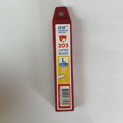 Lame per taglierino SK2 in acciaio, 8 segmenti, 0,5 mm, 18 mm, a scatto, per tagli gravosi